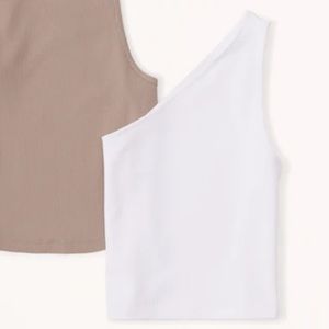 Abercrombie One Shoulder Seamless Rib Fabric Tank